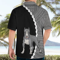 Custom Pitbull Dog Hawaiian Shirt With Polynesian Tribal Tattoo LT6 - Wonder Print Shop