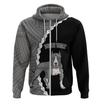 Custom Pitbull Dog Hoodie With Polynesian Tribal Tattoo LT6 - Wonder Print Shop