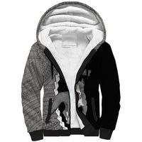 Custom Pitbull Dog Sherpa Hoodie With Polynesian Tribal Tattoo LT6 - Wonder Print Shop
