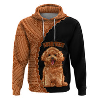 Custom Poodle Dog Hoodie With Polynesian Tribal Tattoo LT6 - Wonder Print Shop