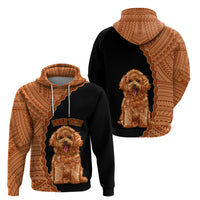 Custom Poodle Dog Hoodie With Polynesian Tribal Tattoo LT6 - Wonder Print Shop