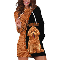 Custom Poodle Dog Hoodie Dress With Polynesian Tribal Tattoo LT6 - Wonder Print Shop