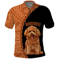 Custom Poodle Dog Polo Shirt With Polynesian Tribal Tattoo LT6 - Wonder Print Shop