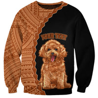 Custom Poodle Dog Sweatshirt With Polynesian Tribal Tattoo LT6 - Wonder Print Shop