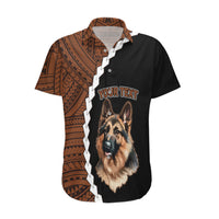Custom German Shepherd Dog Hawaiian Shirt With Polynesian Tribal Tattoo LT6 - Wonder Print Shop
