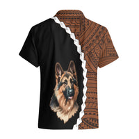 Custom German Shepherd Dog Hawaiian Shirt With Polynesian Tribal Tattoo LT6 - Wonder Print Shop