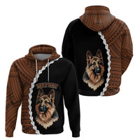 Custom German Shepherd Dog Hoodie With Polynesian Tribal Tattoo LT6 - Wonder Print Shop