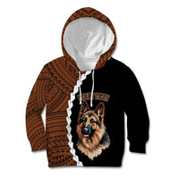 Custom German Shepherd Dog Kid Hoodie With Polynesian Tribal Tattoo LT6 - Wonder Print Shop