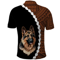 Custom German Shepherd Dog Polo Shirt With Polynesian Tribal Tattoo LT6 - Wonder Print Shop