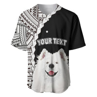 Custom Samoyed Dog Baseball Jersey With Polynesian Tribal Tattoo LT6 - Wonder Print Shop