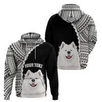 Custom Samoyed Dog Hoodie With Polynesian Tribal Tattoo LT6 - Wonder Print Shop