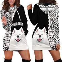Custom Samoyed Dog Hoodie Dress With Polynesian Tribal Tattoo LT6 - Wonder Print Shop