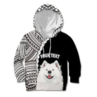 Custom Samoyed Dog Kid Hoodie With Polynesian Tribal Tattoo LT6 - Wonder Print Shop