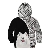 Custom Samoyed Dog Kid Hoodie With Polynesian Tribal Tattoo LT6 - Wonder Print Shop