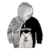 Custom Samoyed Dog Kid Hoodie With Polynesian Tribal Tattoo LT6 - Wonder Print Shop