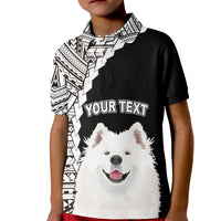 Custom Samoyed Dog Kid Polo Shirt With Polynesian Tribal Tattoo LT6 - Wonder Print Shop