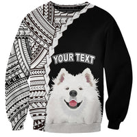 Custom Samoyed Dog Sweatshirt With Polynesian Tribal Tattoo LT6 - Wonder Print Shop