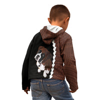 Custom Boxer Dog Kid Hoodie With Polynesian Tribal Tattoo LT6 - Wonder Print Shop