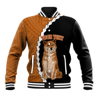 Custom Shiba Inu Dog Baseball Jacket With Polynesian Tribal Tattoo LT6 - Wonder Print Shop