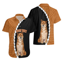 Custom Shiba Inu Dog Hawaiian Shirt With Polynesian Tribal Tattoo LT6 - Wonder Print Shop