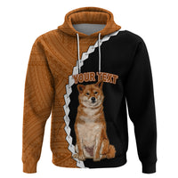 Custom Shiba Inu Dog Hoodie With Polynesian Tribal Tattoo LT6 - Wonder Print Shop