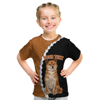 Custom Shiba Inu Dog Kid T Shirt With Polynesian Tribal Tattoo LT6 - Wonder Print Shop