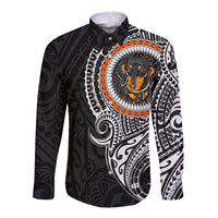 Polynesian Dachshund Dog Long Sleeve Button Shirt Dog In My Heart LT6 - Wonder Print Shop