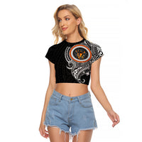 Polynesian Dachshund Dog Raglan Cropped T Shirt Dog In My Heart LT6 - Wonder Print Shop