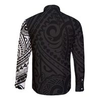 Polynesian Pug Dog Long Sleeve Button Shirt Dog In My Heart LT6 - Wonder Print Shop