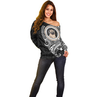 Polynesian Pug Dog Off Shoulder Sweater Dog In My Heart LT6 - Wonder Print Shop