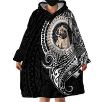 Polynesian Pug Dog Wearable Blanket Hoodie Dog In My Heart LT6 - Wonder Print Shop