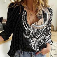 Polynesian Pug Dog Women Casual Shirt Dog In My Heart LT6 - Wonder Print Shop