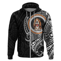 Polynesian Basset Hound Dog Hoodie Dog In My Heart LT6 - Wonder Print Shop