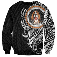 Polynesian Basset Hound Dog Sweatshirt Dog In My Heart LT6 - Wonder Print Shop