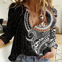 Polynesian Basset Hound Dog Women Casual Shirt Dog In My Heart LT6 - Wonder Print Shop