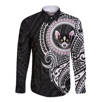 Polynesian Chihuahua Dog Long Sleeve Button Shirt Dog In My Heart LT6 - Wonder Print Shop