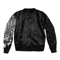 Polynesian Poodle Dog Sleeve Zip Bomber Jacket Dog In My Heart LT6 - Wonder Print Shop