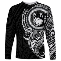 Polynesian Husky Dog Long Sleeve Shirt Dog In My Heart LT6 - Wonder Print Shop