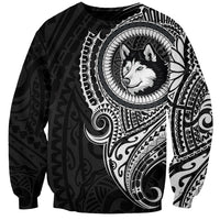 Polynesian Husky Dog Sweatshirt Dog In My Heart LT6 - Wonder Print Shop
