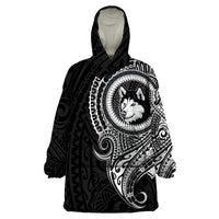 Polynesian Husky Dog Wearable Blanket Hoodie Dog In My Heart LT6 - Wonder Print Shop