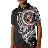 Polynesian German Shepherd Dog Kid Polo Shirt Dog In My Heart LT6 - Wonder Print Shop