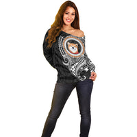 Polynesian Shiba Inu Dog Off Shoulder Sweater Dog In My Heart LT6 - Wonder Print Shop