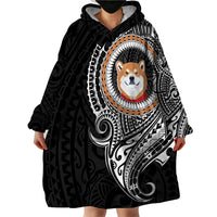 Polynesian Shiba Inu Dog Wearable Blanket Hoodie Dog In My Heart LT6 - Wonder Print Shop