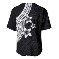 Polynesian Baseball Jersey With Plumeria Flower White LT6 - Wonder Print Shop