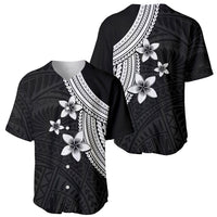 Polynesian Baseball Jersey With Plumeria Flower White LT6 - Wonder Print Shop