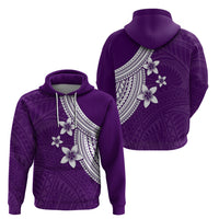 Polynesian Hoodie With Plumeria Flower Purple LT6 - Wonder Print Shop