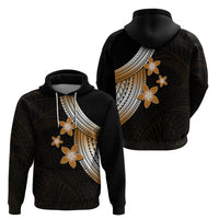 Polynesian Hoodie With Plumeria Flower Gold LT6 - Wonder Print Shop