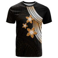 Polynesian T Shirt With Plumeria Flower Gold LT6 - Wonder Print Shop