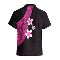 Polynesian Hawaiian Shirt With Plumeria Flower Pink LT6 - Wonder Print Shop