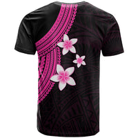 Polynesian T Shirt With Plumeria Flower Pink LT6 - Wonder Print Shop